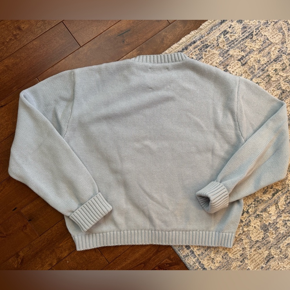 Blue Sweater with Fish Design - Picture 3 of 3